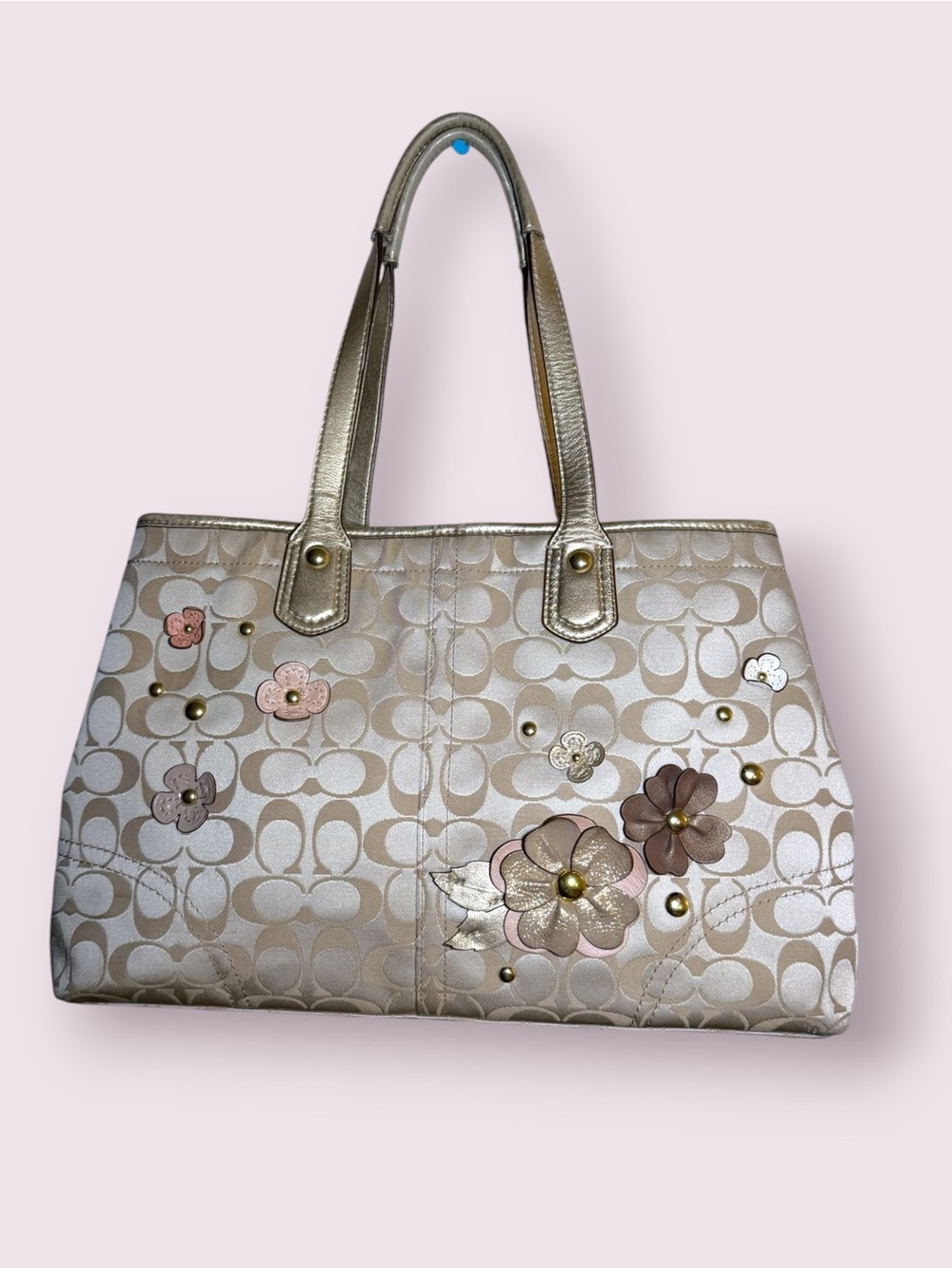 COACH 1941 Floral Classic Jacquard Medium Carryall RARE Pre-owned